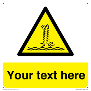 Custom warning artificial waterfall